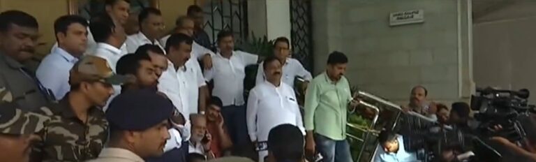 BJP MLAs detained for staging demonstration outside Karnataka Assembly
