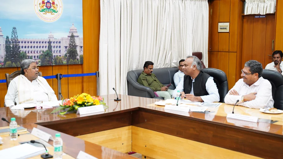 CM Siddaramaiah chairs meeting to review rural development works