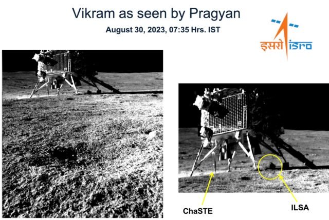 Chandrayaan-3: Pragyan rover clicks image of Vikram lander