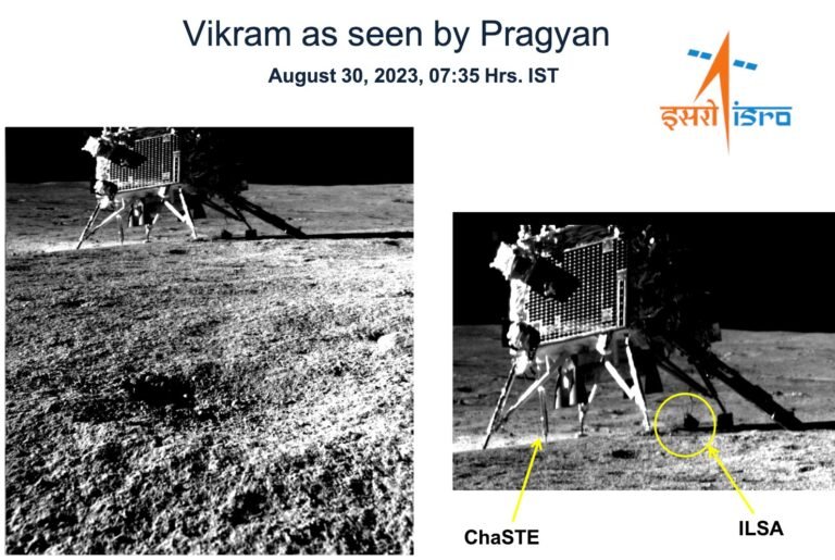Chandrayaan-3: Pragyan rover clicks image of Vikram lander