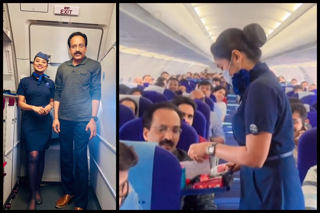 When Isro chief Somanath received warm welcome on flight