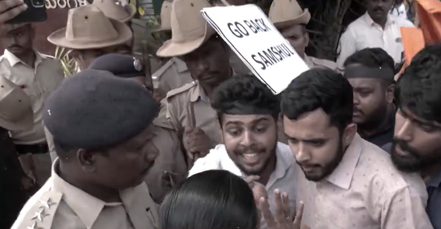 Mangaluru: ABVP activists detained for protesting Dr. Shamsul Islam's lecture