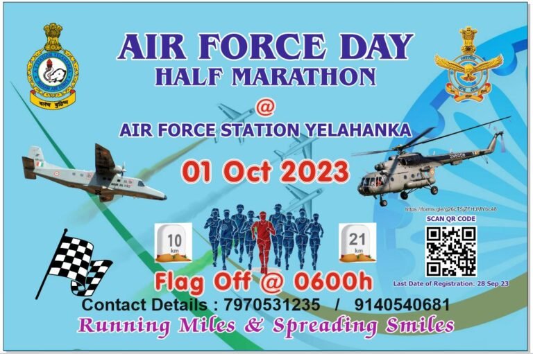 Air Force Station Yelahanka Conducting Air Force Marathon On 01 October 2023