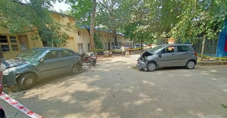 Car Accident at Maharani College Campus in Bengaluru