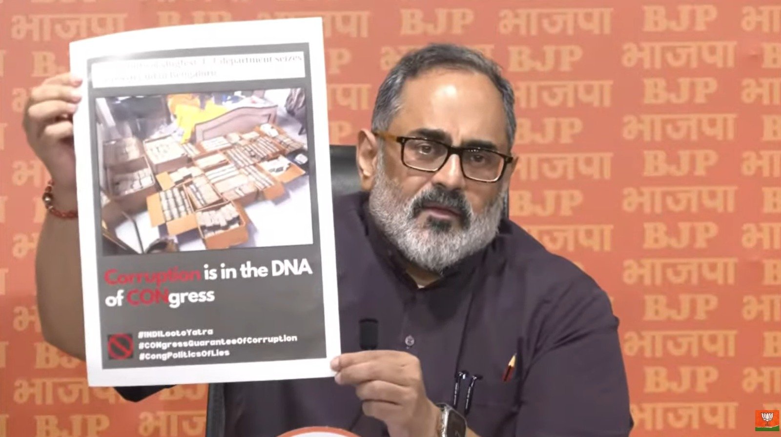 Corruption embedded in Cong's DNA: BJP after IT sleuths seize Rs 42 crore from Karnataka contractor