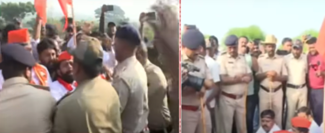 Karnataka Vs Maharashtra | Police stop Shiv Sena activists from entering Belagavi at Maharashtra border