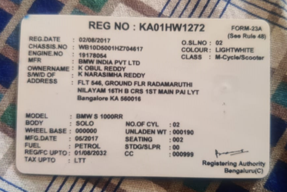 Luxury BMW Bike Rider Dies in Tragic Collision near Jayanagar's Ashoka Pillar