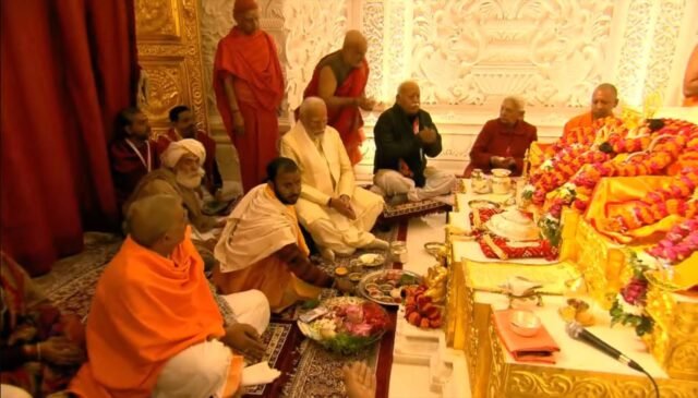 Ram Lalla consecrated at Ayodhya temple; 'extraordinary moment' says PM Modi