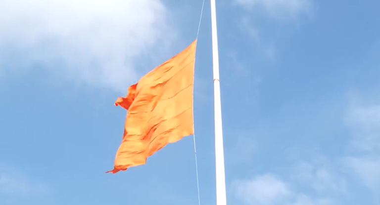 Mandya: Police Remove Controversial Saffron Flag from Village Temple Flagpole