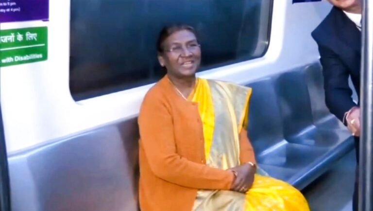 President Droupadi Murmu takes ride in Delhi Metro
