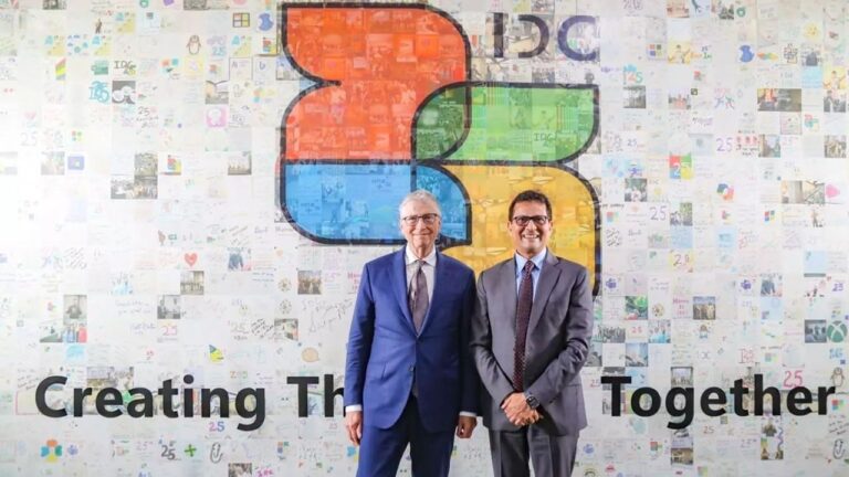 Bill Gates visits Microsoft's India Development Center in Hyderabad