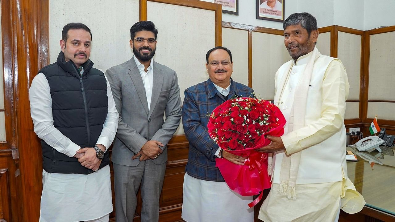 Union minister Pashupati Paras meets BJP chief JP Nadda