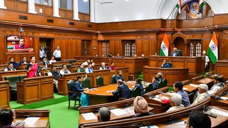 Delhi govt presents Rs 76,000 cr budget; to give Rs 1,000 monthly to every woman