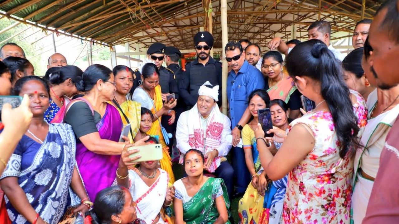 Sarbananda Sonowal’s campaign trail: Paying obeisance at ‘namghar’, highlighting BJP’s initiatives
