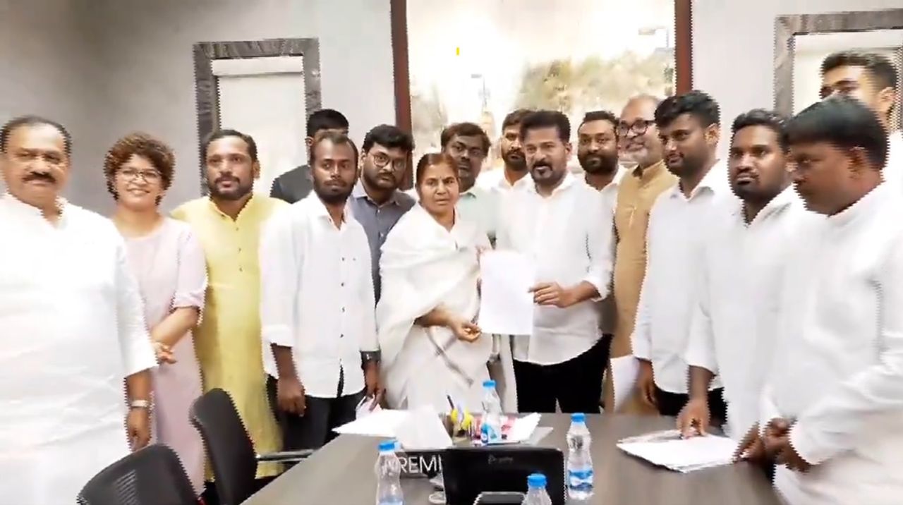 Rohith Vemula's mother meets T'gana CM Revanth Reddy, seeks 'justice'