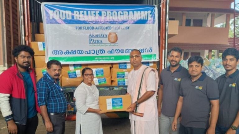Akshaya Patra Foundation offers grocery kits to people hit by landslides in Wayanad