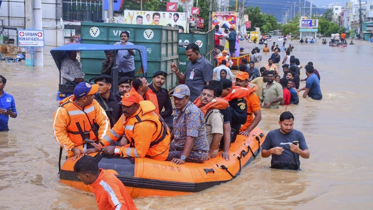 Central team begins visit of flood-hit districts in Andhra; restoration work apace in Vijayawada