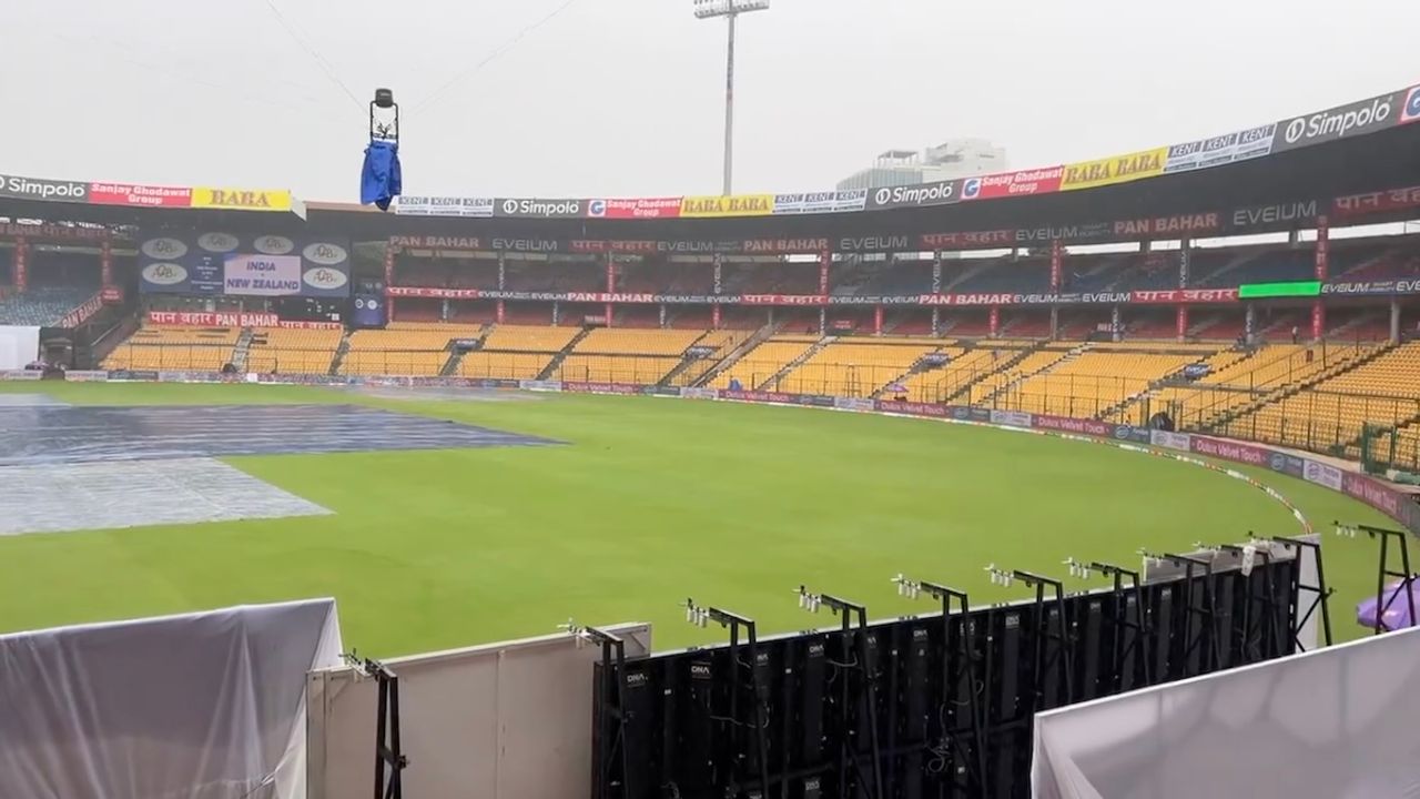 Rain stops play on day 2 of opening Test between India and NZ