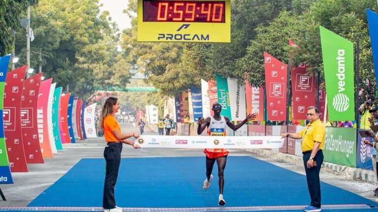 Returning to India after 10 years, Ugandan Cheptegei wins Vedanta Delhi Half Marathon men’s race