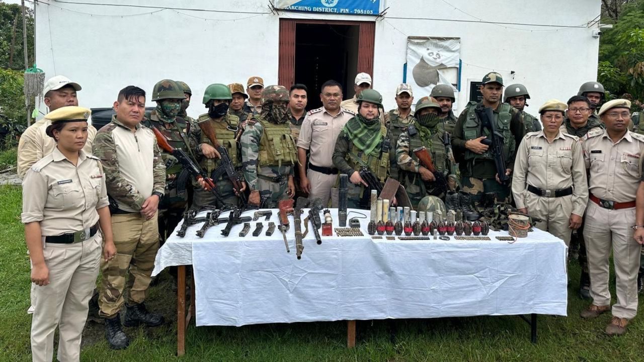 Security forces seize huge cache of arms, ammunition in Manipur