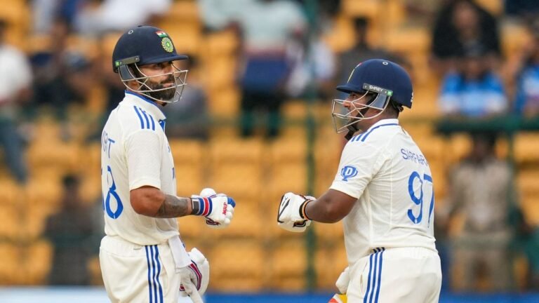 Resurrection after collapse: Kohli, Sarfaraz fifties take India to 231/3 at close on Day 3