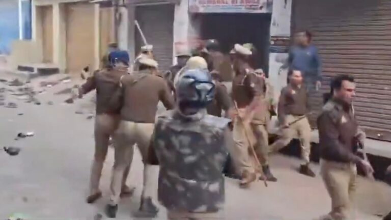 Stone-pelting in Sambhal as ASI survey team arrives at Shahi Jama Masjid