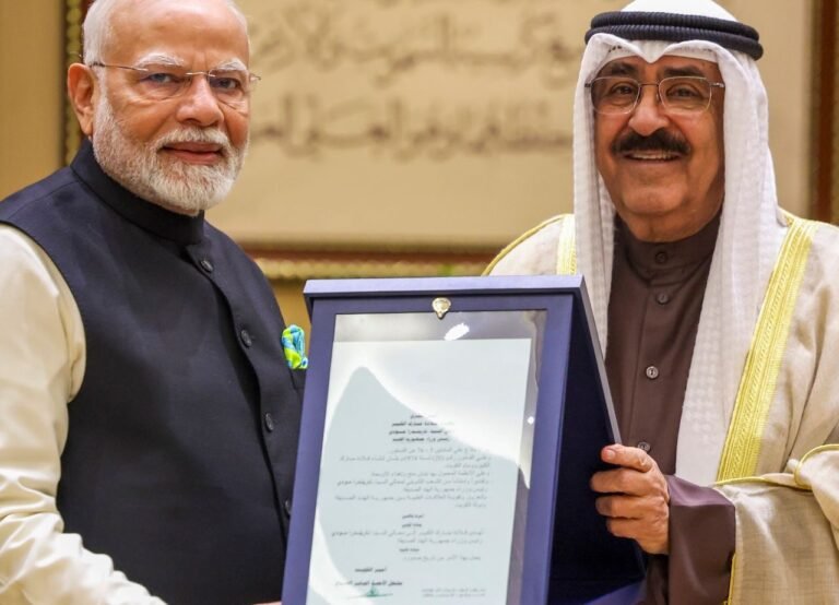 PM Modi receives Kuwait’s highest honour ‘The Order of Mubarak Al Kabeer’