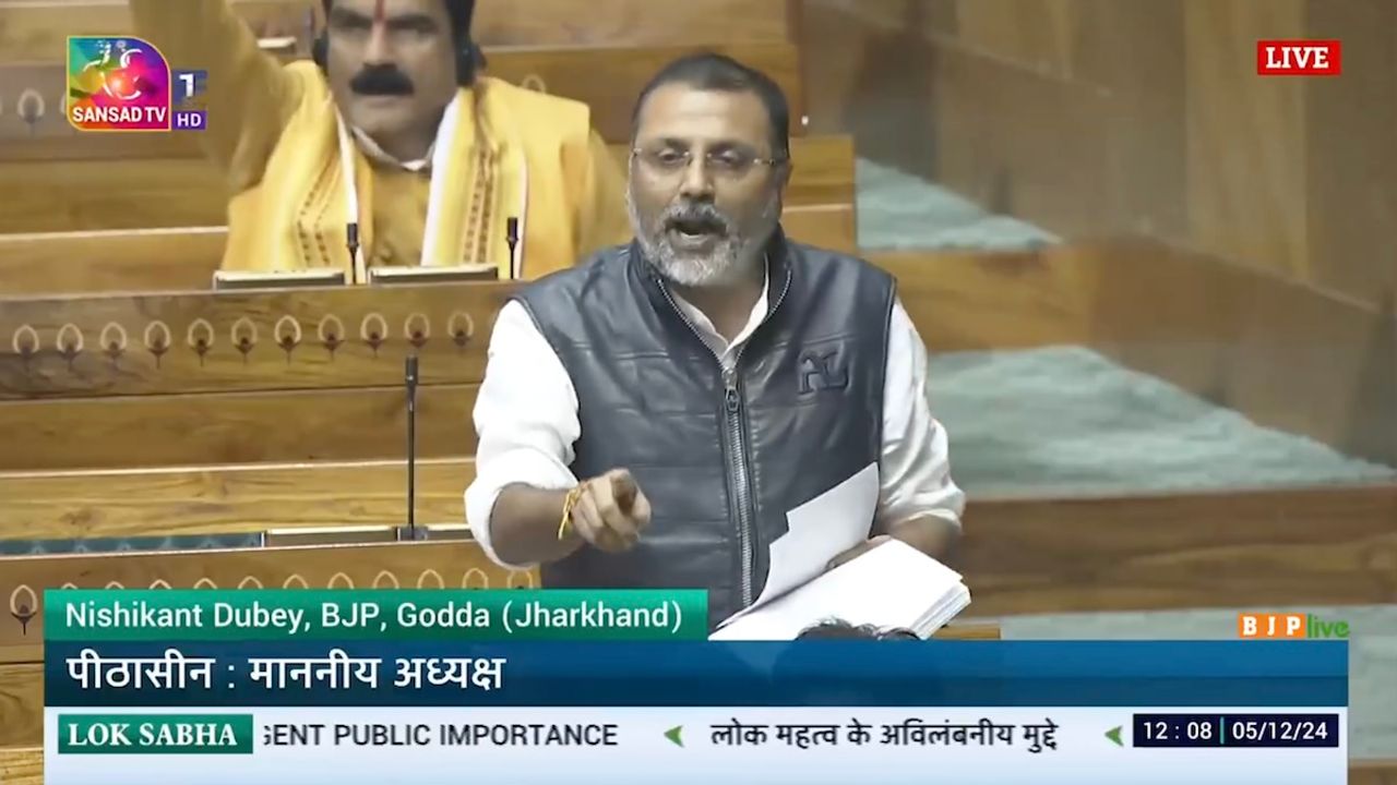 Nishikant Dubey questions Rahul Gandhi's Soros connection in Lok Sabha