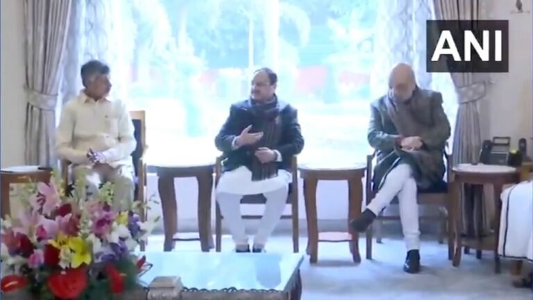 Amit Shah, Chandrababu Naidu, other NDA leaders meet at Nadda’s residence