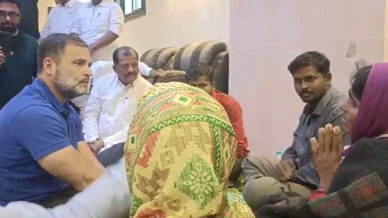 Rahul Gandhi meets kin of man who died in judicial custody after Parbhani violence
