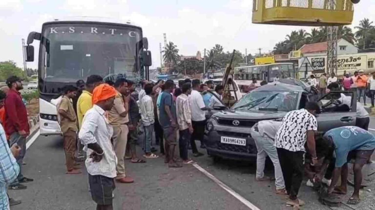 Bengaluru-Mysore Expressway Horror: Four Family Members Lose Lives in Bus Collision