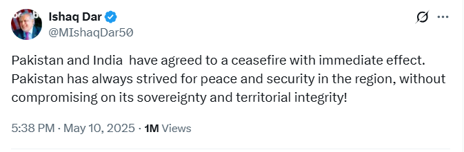 Ceasefire Announced: Pakistan's Dedication to Peace with India After Tensions!