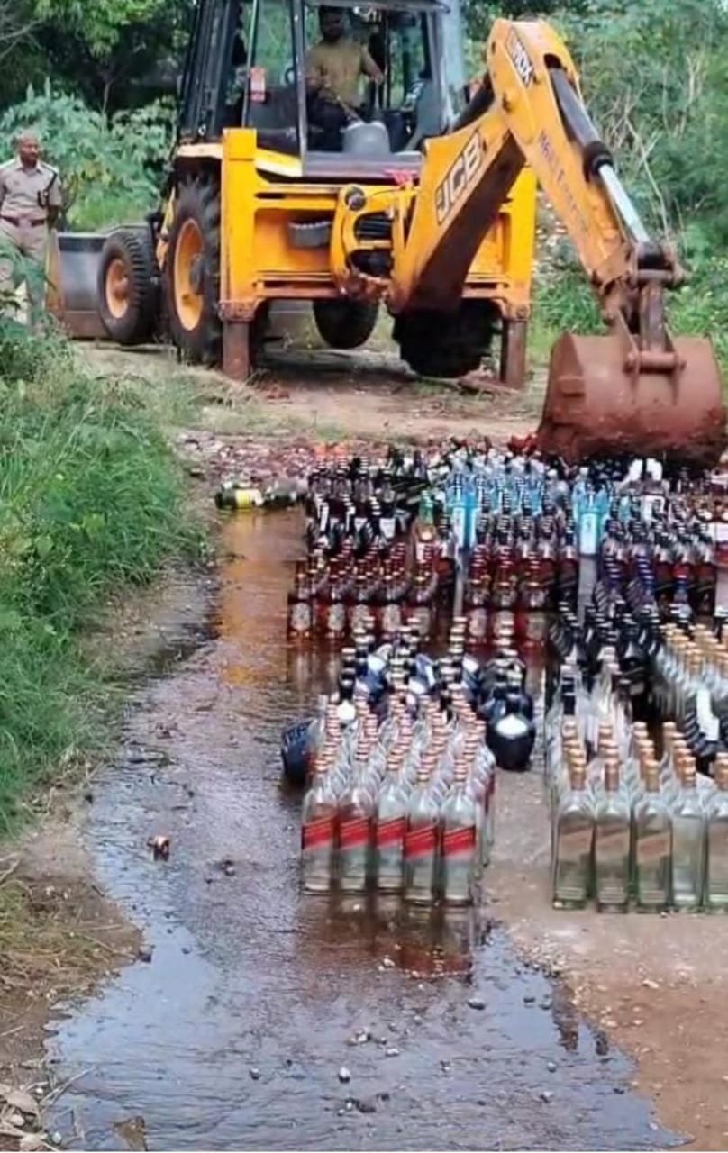 Bengaluru Authorities Destroy Illicit Liquor Worth ₹3.9 Million, Prevent Significant Revenue Loss