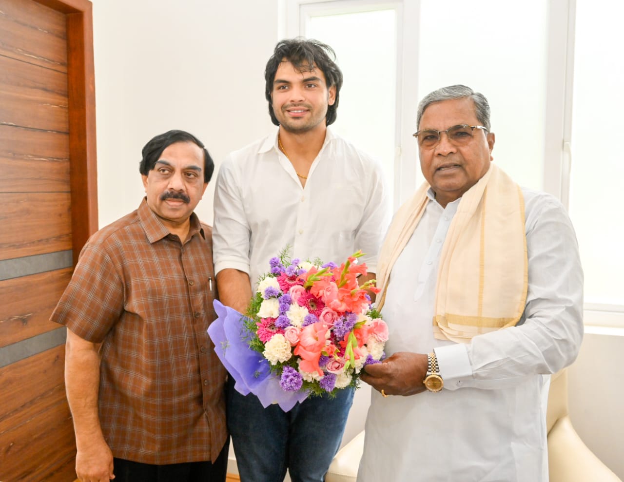 Neeraj Chopra, Siddaramaiah, Kanteerava Stadium, Karnataka, Javelin Throw, Neeraj Chopra Classic, Olympic medalist, sports diplomacy, athlete interaction