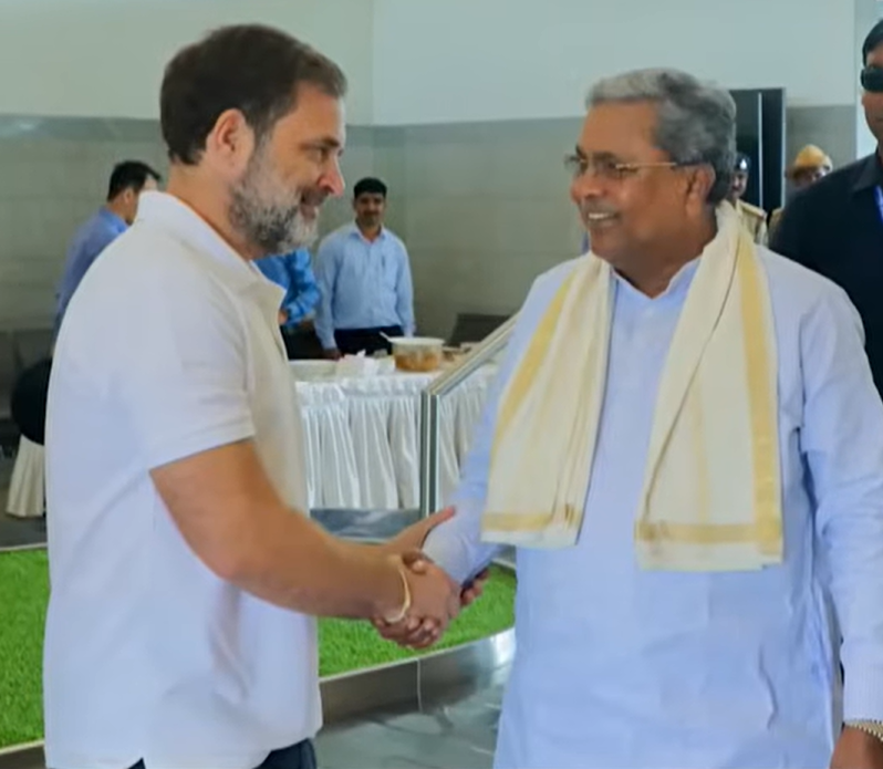 Rahul Gandhi and Siddaramaiah
