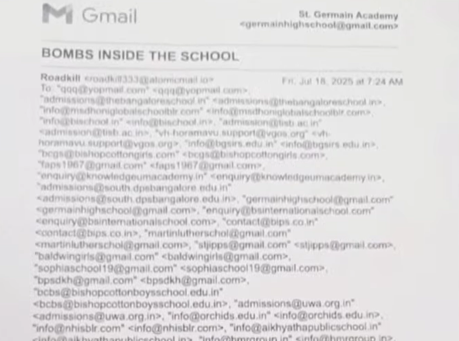 Bengaluru Bomb Threat Scare: 40 Private Schools Targeted by Disturbing Emails, Police Investigating Sender’s Mental Health Claims