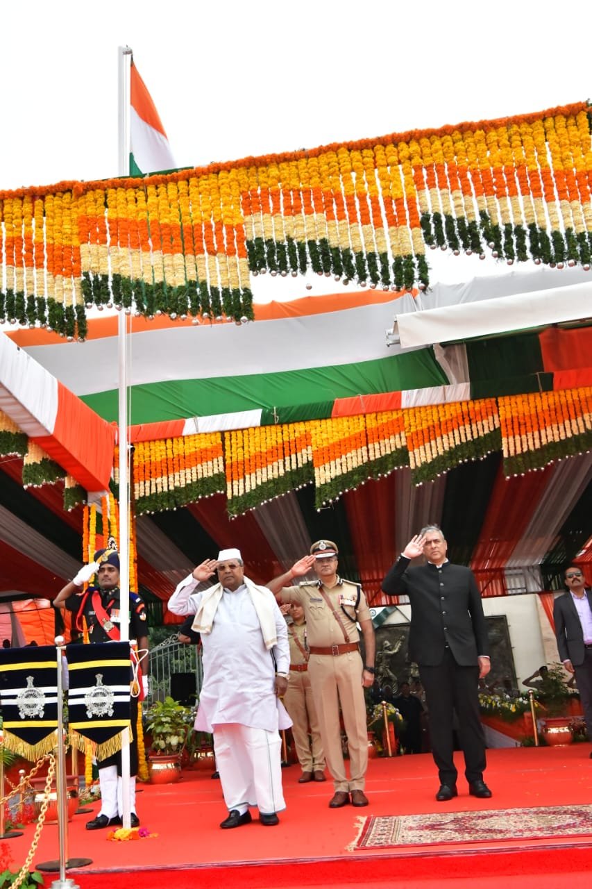 Karnataka CM Siddaramaiah’s Independence Day Address Highlights Equality, Farmers’ Welfare, Women’s Empowerment, and State’s Economic Growth