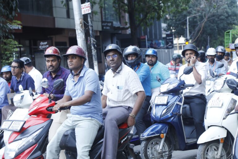 Bengaluru Central Corporations Commissioner Rajendra Cholan Inspects Roads on Two-Wheeler, Draws Flak for Wearing Non-ISI Helmet