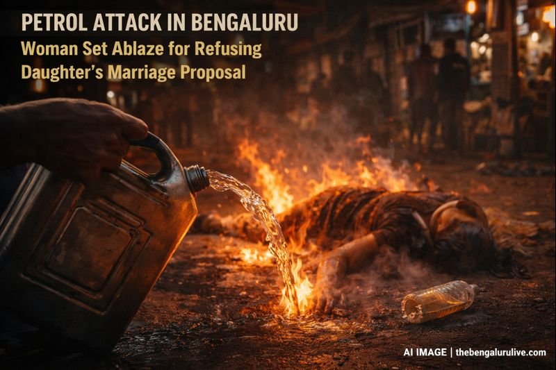 Petrol Attack in Bengaluru: Mother Burnt for Rejecting Daughter’s Marriage