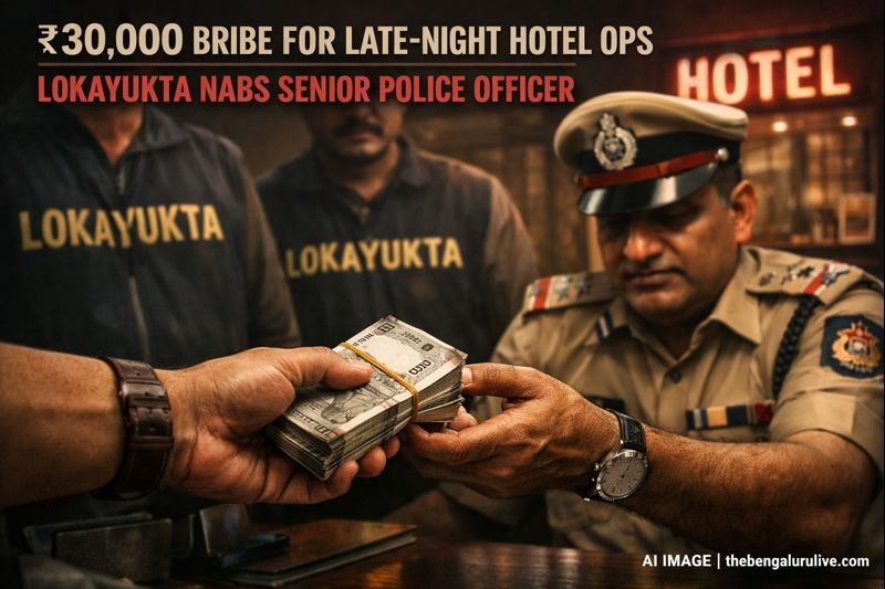 ₹30,000 Bribe for Late-Night Hotel Ops: Lokayukta Nabs Senior Police Officer