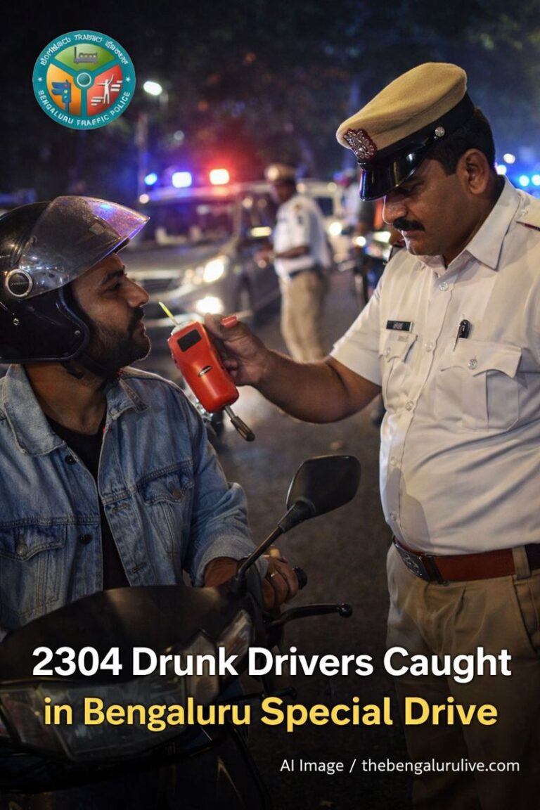Year-End Safety Push: Over 1.63 Lakh Vehicles Checked, 2,300+ Drunk Drivers Caught in Bengaluru