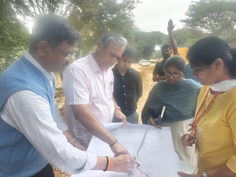 Greater Bengaluru Authority (GBA) Chief Commissioner Maheshwar Rao, IAS, ordering a survey for road construction within the Bellandur Lake buffer zone