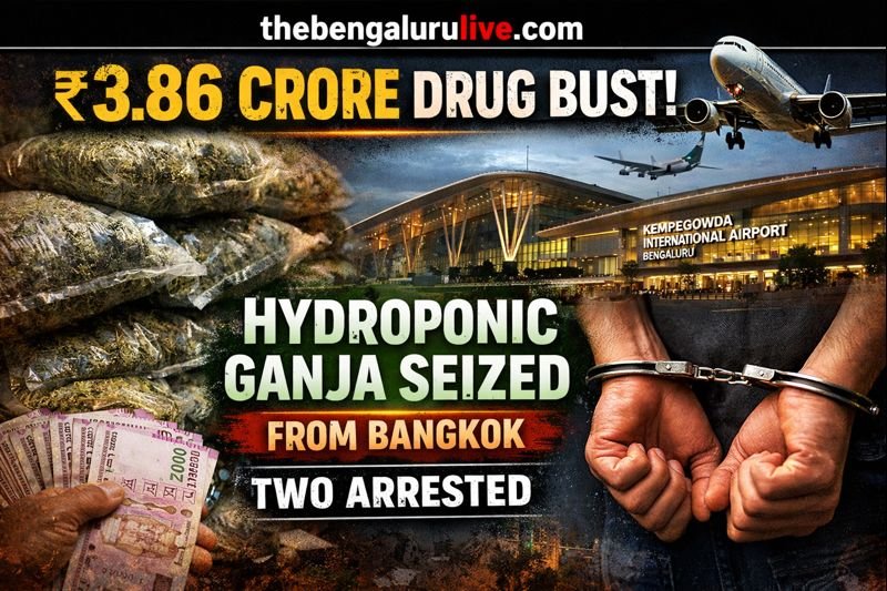 Bangkok to Bengaluru Drug Trail Busted: ₹3.86 Crore Hydroponic Ganja Seized at Airport