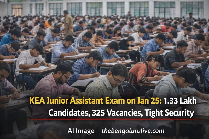 KEA Junior Assistant Exam on Jan 25: 1.33 Lakh Candidates, 325 Vacancies, Tight Security