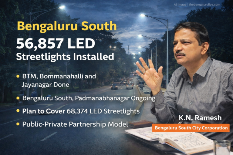 LED Streetlight Push in Bengaluru South: Over 56,000 Installed Across BTM, Jayanagar and Bommanahalli Constituencies