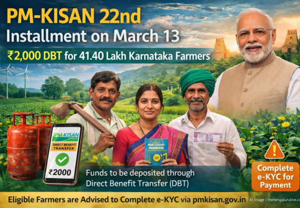 PM-KISAN 22nd Installment on March 13: ₹2,000 DBT for 41.40 Lakh Karnataka Farmers