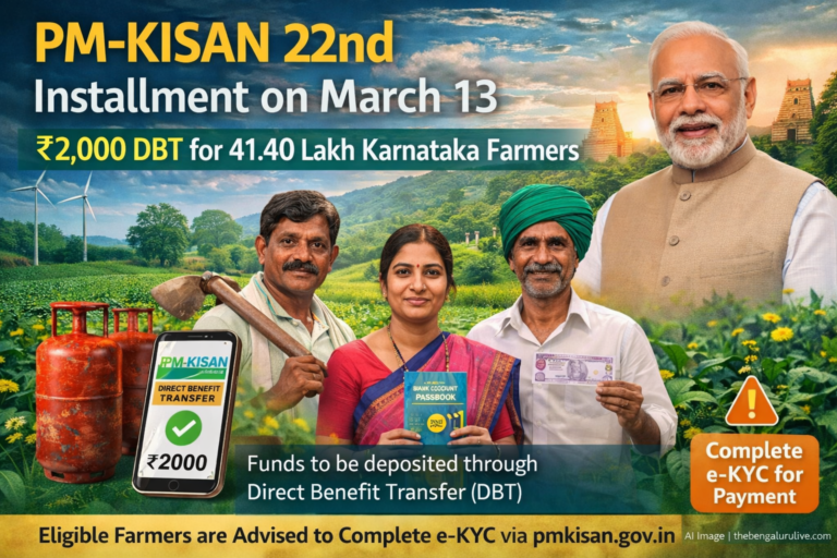 PM-KISAN 22nd Installment on March 13: ₹2,000 DBT for 41.40 Lakh Karnataka Farmers