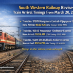 Travel Alert! 3 Trains to Reach Earlier as South Western Railway Revises Timings from March 20