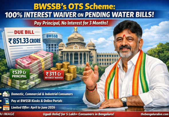 Ugadi Gift for Bengaluru! Govt Waives Interest on Water Bill Dues