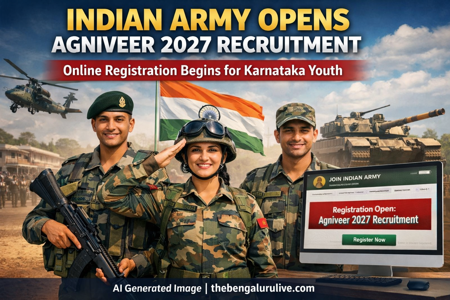 Indian Army Opens Agniveer 2027 Recruitment: Online Registration Begins for Karnataka Youth